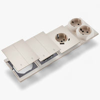 Interrupteurs et prises murales WESA ultra-minces à bouton-poussoir EU 1/2/3 voies avec prise USB Type C, combinaison libre, design moderne et luxueux