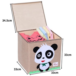 Tùy chỉnh sản phẩm mới ráp bin phòng khách tổ chức Hộp đồ chơi tổ chức có thể gập lại vải lưu trữ hộp - Product Image 5