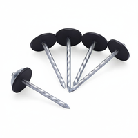 Clous de toiture 4,0 mm x 75 mm avec rondelle EPDM, clous de toiture galvanisés à tête parapluie avec rondelle, clous de toiture torsadés pour toiture ondulée