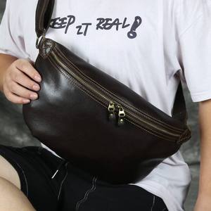 กระเป๋าหนังวัวแท้ AndoBag สำหรับผู้ชาย กระเป๋าสะพายข้างเดี่ยวสำหรับเดินทางกลางแจ้ง กระเป๋าถือสะพายไหล่ผู้ชาย - Product Image 1