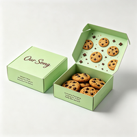 Boîte d'expédition moderne en carton bleu avec logo personnalisé, livraison express en 72h, boîte d'emballage anti-écrasement pour biscuits
