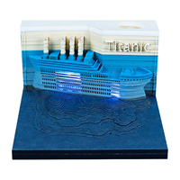 Bloc-notes créatif Titanic 2027, navire de croisière, en papier, pour collection de bureau, avec étui en acrylique