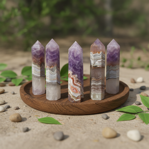 Vente en gros de tours de pierres de guérison en améthyste et <span class=keywords><strong>agate</strong></span>, pointes de cristal polies de haute qualité pour la décoration - Product Image 1