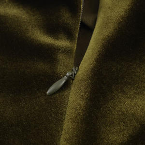 <span class=keywords><strong>Robe</strong></span> en velours sur mesure pour femmes, col en V, bretelles spaghetti, dos nu, pour soirée, sexy, luxueuse, vintage, décontractée - Product Image 2