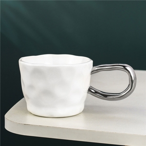 Hot Selling Plated Gold Silver 400Ml 13Oz Milk Breakfast <b>Cup</b> Cereal <b>Cup</b> Coffe <b>Cups</b> <b>Ceramic</b> Mug Nordic Mugs Custom <b>Ceramic</b> Mug - Product Image 1