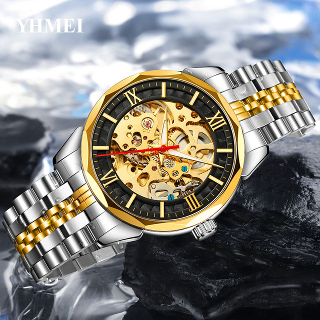 High Quality Luxury Automatic Mechanical Watch China Guangzhou Suppliers Low Moq Fashion Wrist Custom Logo Stainless Steel Watch