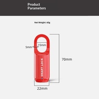 Candado con huella dactilar para equipaje y muebles, recargable por USB, bloqueo inteligente de larga duración, para maleta, mochila, contraseña, antirrobo