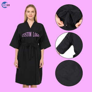 Robes de salon personnalisées, blouse, robe de client, cape, imperméable, blouses de coupe de cheveux, cravate réglable pour femmes, coupe de cheveux, coiffeur, <span class=keywords><strong>coiffure</strong></span> - Product Image 1