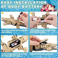 DWI 2.4Ghz télécommande rougeoyante natation Crocodile haute étanche Simulation Crocodile RC bateau pour lacs et piscine Animal