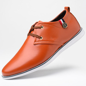 Chaussures en cuir décontractées pour hommes 2021, bout rond, lacets, doublure en mesh, semelle en caoutchouc, semelle intermédiaire en EVA, ajustement confortable, toutes saisons, style marche - Product Image 5