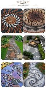<span class=keywords><strong>Galets</strong></span> <span class=keywords><strong>et</strong></span> cailloux de plage en pierre naturelle polie noire <span class=keywords><strong>et</strong></span> blanche pour la conception de jardins de villas extérieures modernes - Product Image 6