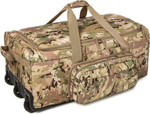 Borsa Tattica <span class=keywords><strong>con</strong></span> <span class=keywords><strong>Ruote</strong></span> e Chiusura a Cerniera 32''L X 17''W X 13''H in Poliestere e Nylon per Bagagli <span class=keywords><strong>da</strong></span> Campeggio Resistenti - Product Image 3