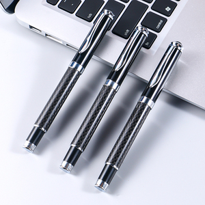 Bolígrafo de Gel SHULI de 0.5 mm, Bolígrafo de Metal Personalizado con Logotipo de Lujo, Bolígrafo de Fibra de Carbono, Bolígrafo de Tinta de Gel - Product Image 1