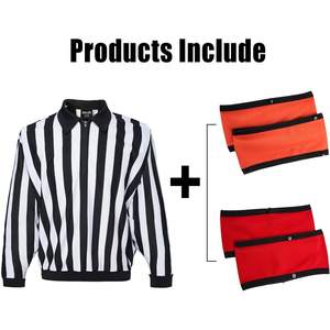 Jersey de Árbitro de Hockey sobre Hielo Ealer, Manga Larga, Rayado, Secado Rápido, Unisex, Adulto, Sublimado, Cuello Camisero - Product Image 5