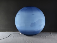 Décorations de Noël sur le thème de l'espace : Grands modèles de planètes gonflables avec souffleur, en PVC Oxford, style boule, petites décorations de planètes