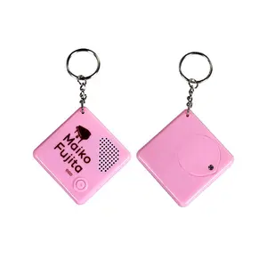 High Quality Personalized Keychain with Song , Custom Music Keychains with Picture and Song , Plastic Square Talking Keychain