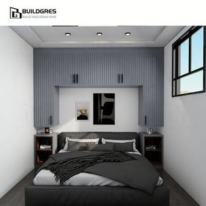 Buildgres armadio ad angolo con scaffali, Design personalizzato per la piccola camera da letto armadio - Product Image 5