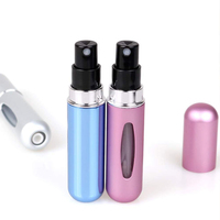 Flacons vaporisateurs de parfum cosmétique vides rechargeables en aluminium miniatures portables de 5 ml 8 ml