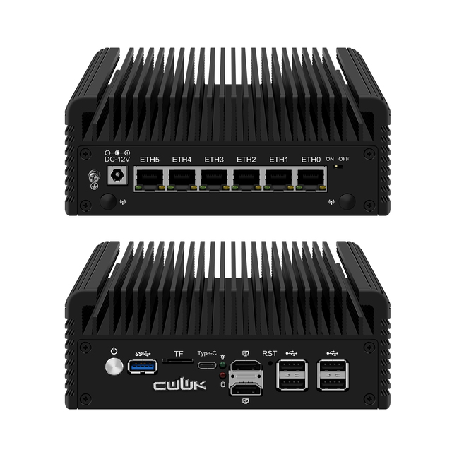 CWWK Firewall Mini PC Router N150 N300 6 x i226V 2.5GbE LAN Fanless PFsense Hardware DDR5 NVMe OPNsense Appliance Server