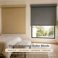 Persianas Enrollables Motorizadas Inteligentes Matter, Zigbee 3.0, Cortinas Eléctricas para Ventanas, 100% Bloqueo de Luz, Aislamiento Térmico, Personalizadas