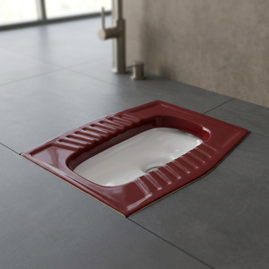 Vistaar Premium Double Red Brandy Squatting Pan-WC de toilette en céramique de l'Est élégant à bas prix - Product Image 1