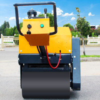 Compacteur vibrant portatif hydraulique à double roue en acier de 3 tonnes, à roue unique, diesel, pour tranchées, pelouses et petites routes