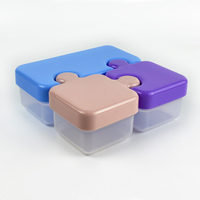 Boîte à bento modulaire 3 couleurs avec compartiments interchangeables pour la préparation de repas créatifs et les solutions de déjeuner portables