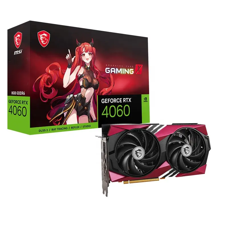 नया msi Geforce rtx 4060 गेमिंग ग्राफिक्स कार्ड गेमिंग x 8g mlg संस्करण रेड पीसी GPU Rt4060 वीडियो कार्ड 8gb