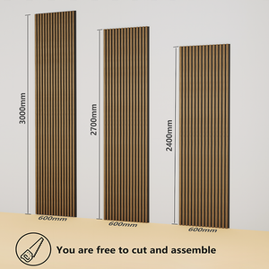 Tiange facile installazione 280x46 <span class=keywords><strong>Cm</strong></span> impiallacciatura di noce avvolto <span class=keywords><strong>Mdf</strong></span> perforato legno acustica pannelli murali in legno - Product Image 5