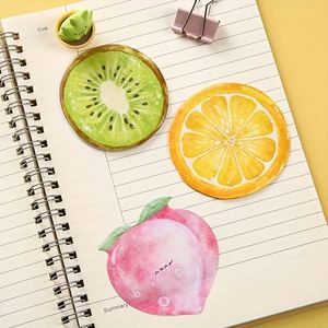 Creative INS Cartoon Fruit Sticky Notes Reusable Cute Adhesive Student Message <b>Memo</b> <b>Pads</b> Back-to-School Essentials - Product Image 4