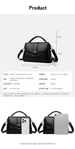 Nouveau sac bandoulière tendance grande capacité en cuir PU souple pour femme, sac à main de luxe de créateur - Product Image 3