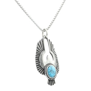 Yunnique – pendentif aigle turquoise en argent tibétain pour hommes, collier au design géométrique rétro, bijoux cadeau 280599 - Product Image 5