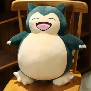 Hot Sale Super Cute Big Size Peluche Snorlax Plush Toy Soft Stuffed Pokemoned Plush Throw Pillow Kids Doll