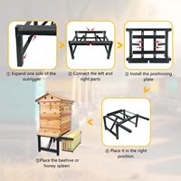 Neuer Verstellbarer Metall-Bienenstockständer in Schwarz für 10-Rahmen-Langstroth-Bienenstöcke 100kg Tragfähigkeit 3-Monatige Garantie