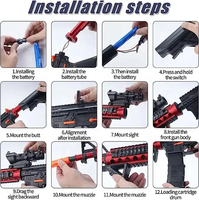 M4A1 Blaster à billes de gel électrique 70cm manuel/automatique double mode portée de 45 pieds éclaboussures automatiques rechargeables pour garçons