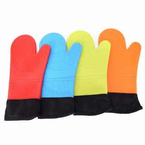 Guantes de Horno Antideslizantes, Guantes de Cocina de Silicona con Forro de Algodón para Hornear, Cocinar y Asar a la Parrilla - Product Image 1