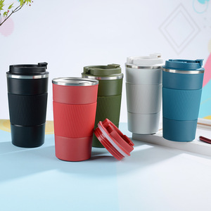 Personale 13oz 17oz borracce sottovuoto rivestimento in polvere 500ml in acciaio inox a bocca larga bottiglie d'acqua tazze da <span class=keywords><strong>caffè</strong></span> tazze da bicchiere - Product Image 1