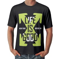 T-shirts décontractés d'été personnalisables 100% polyester Coupe classique Impression à la demande Mode Manches courtes Fitness Homme Vente en gros Plus