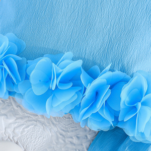 ชุดเซ็ตสองชิ้นสำหรับเด็กผู้หญิงช่วงฤดูร้อน เสื้อแขนกุดปักลายดอกไม้และกางเกงขาสั้นเรียบง่าย เสื้อผ้าแฟชั่นเด็ก - Product Image 4