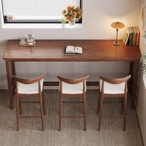 Tavolo da Bar in Legno Massello Combinato con Sedie e <span class=keywords><strong>Sgabelli</strong></span> Alti per Uso Domestico e Balcone - Product Image 3
