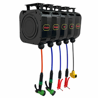 Enrouleur de tuyau d'air rétractable pour compresseur d'air, conception brevetée, longueur réglable, verrouillage, support pivotant à 180°, raccord rapide Bondecho