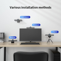 Webcam USB EPTZ 4K pour réunions en ligne, conférences, microphone intégré, caméra PTZ 4K avec micro