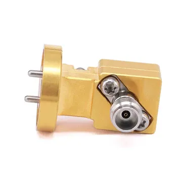 WR-15 to 1.85mm Female Right Angle Waveguide to Coax Adapters with UG-385/U Flange 50-65GHz Bulk Pack
