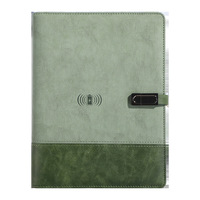 Unidad Flash USB de Carga Rápida, Carga Inalámbrica, Libreta para Reuniones de Negocios, Set de Regalo en Caja