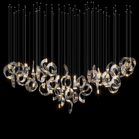 Luminaire suspendu en verre rond personnalisé moderne fait à la main pour villa, maison, salon, chambre, escalier, hall d'hôtel
