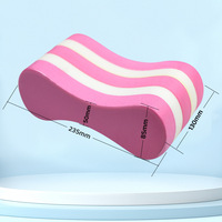 Flotteur de natation Wilda ergonomique antidérapant en mousse EVA Premium Taper 8 rose/bleu pour le soutien des jambes et des hanches et l'entraînement de performance en piscine