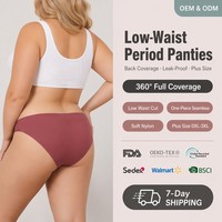 Culottes menstruelles grande taille anti-fuites, sous-vêtements menstruels une pièce, culottes post-partum 0XL-3XL