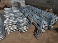 Rampe d'escalier industrielle extérieure en acier galvanisé pour plateforme