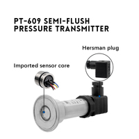 Pressure Transmitter PT-609 4-20mA Output Flush Diaphragm Hygienic Design Stainless Steel Pressure Transducer Viscous Pressure