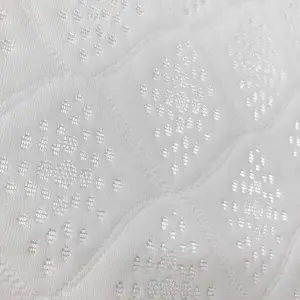 Venta al por mayor hogar textil 170gsm 100% poliéster doble Jacquard colchón impermeable tejido de punto